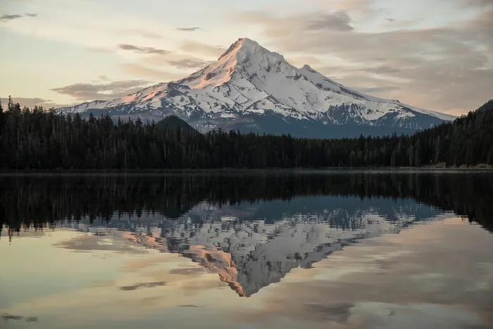 Framed Print : Mount Hood Morning. Creator: Joshua Johnston Framed Print : Mount Hood Morning. Creator: Joshua Johnston