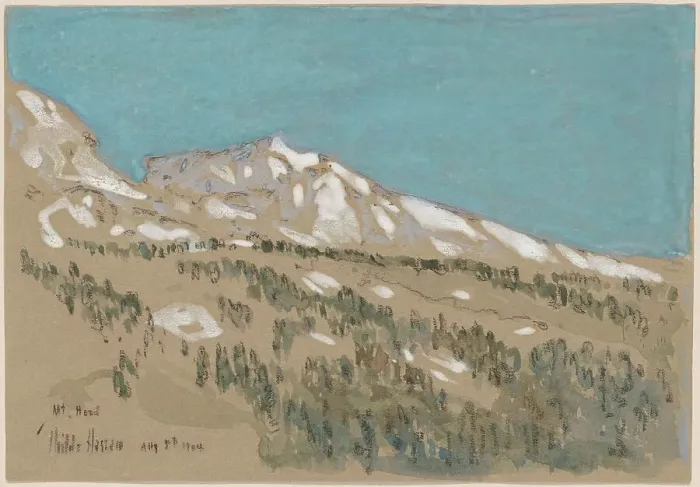 Framed Print : Mount Hood, Oregon, 1904. Creator: Frederick Childe Hassam Framed Print : Mount Hood, Oregon, 1904. Creator: Frederick Childe Hassam