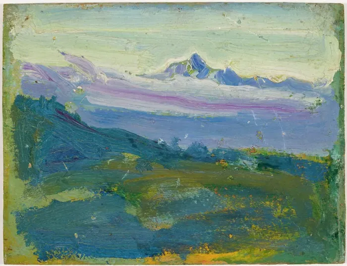 Framed Print : Mount Kenya, 1909. Creator: Akseli Gallen-Kallela Framed Print : Mount Kenya, 1909. Creator: Akseli Gallen-Kallela