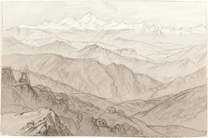 Framed Print : Mount Kinchinjunga (All Things Fair), 1874. Creator: Edward Lear