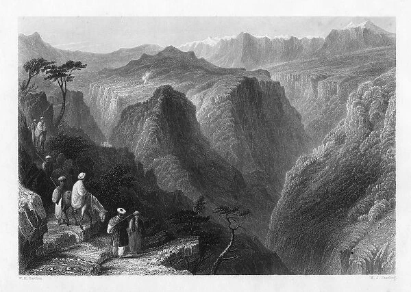 Mount Lebanon, above the valley of the Kedesha, or Holy Valley, Lebanon, 1841. Artist: MJ Starling