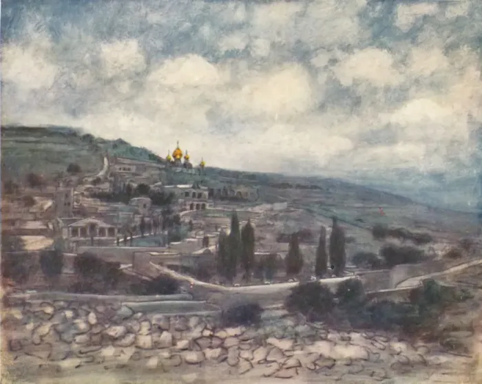 Framed Print : Mount of Olives, 1903. Artist: Mortimer L Menpes Framed Print : Mount of Olives, 1903. Artist: Mortimer L Menpes