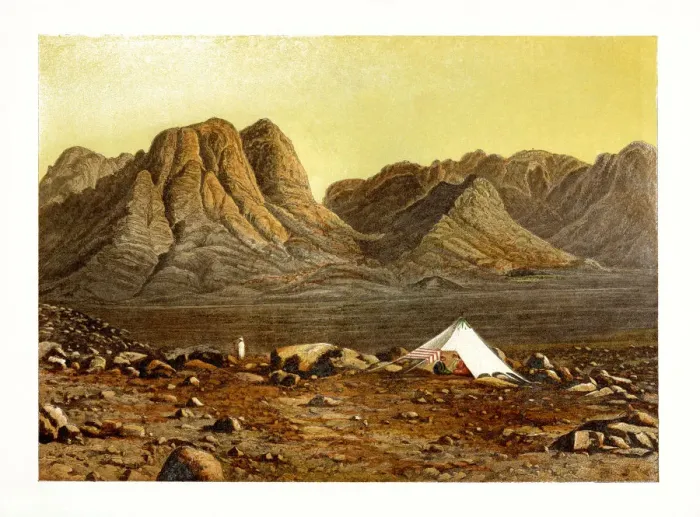 Framed Print : Mount Sinai, Egypt, c1870. Artist: W Dickens Framed Print : Mount Sinai, Egypt, c1870. Artist: W Dickens
