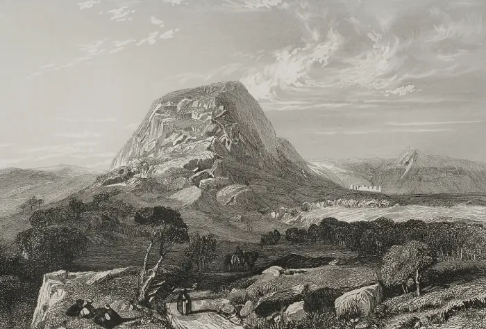 Framed Print : Mount Tabor, Lower Galilee, 1840. Creator: Emile Rouargue Framed Print : Mount Tabor, Lower Galilee, 1840. Creator: Emile Rouargue