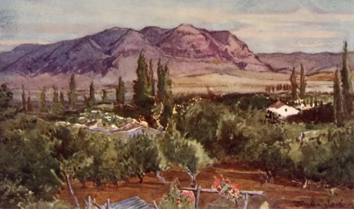 Framed Print : The Mount of Temptation from Jericho, 1902. Creator: John Fulleylove Framed Print : The Mount of Temptation from Jericho, 1902. Creator: John Fulleylove