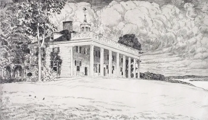Framed Print : Mount Vernon, 1932. Creator: Frederick Childe Hassam Framed Print : Mount Vernon, 1932. Creator: Frederick Childe Hassam