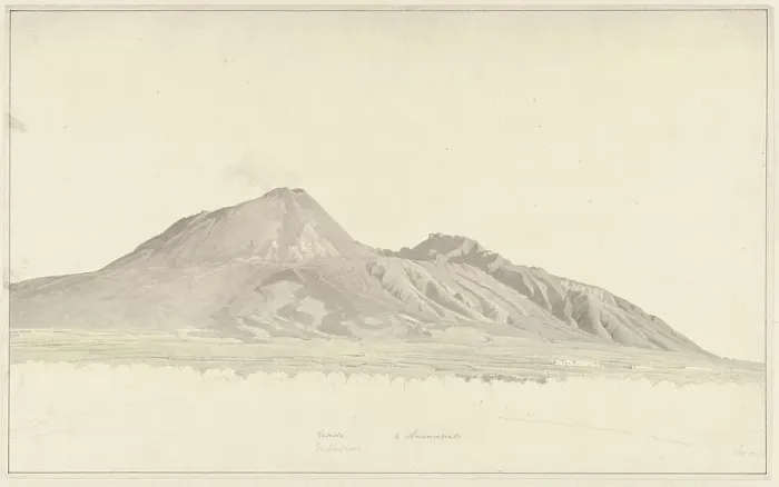 Framed Print : Mount Vesuvius, c.1811. Creator: Josephus Augustus Knip Framed Print : Mount Vesuvius, c.1811. Creator: Josephus Augustus Knip