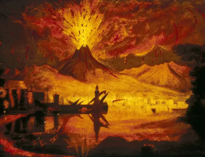 Framed Print : Mount Vesuvius, as represented at the Surrey Zoological Gardens, London, 1837 Framed Print : Mount Vesuvius, as represented at the Surrey Zoological Gardens, London, 1837