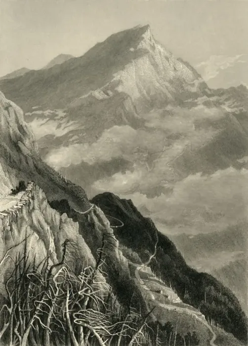 Framed Print : The Mount Washington Road, (White Mountains), 1872. Creator: Samuel Valentine Hunt Framed Print : The Mount Washington Road, (White Mountains), 1872. Creator: Samuel Valentine Hunt