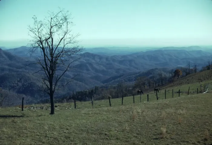 Framed Print : Mountain farm along Skyline Drive, Va. ca. 1940. Creator: Jack Delano Framed Print : Mountain farm along Skyline Drive, Va. ca. 1940. Creator: Jack Delano