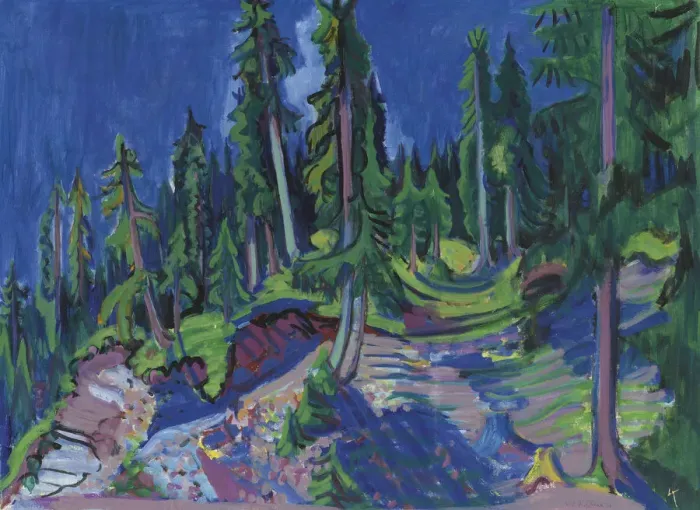 Framed Print : Mountain forest study, 1936. Creator: Kirchner, Ernst Ludwig (1880-1938) Framed Print : Mountain forest study, 1936. Creator: Kirchner, Ernst Ludwig (1880-1938)