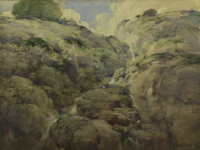 Framed Print : Mountain Gorge, Colorado, 1923. Creator: William Henry Holmes