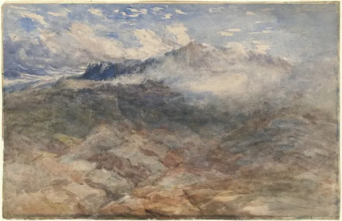 Framed Print : Mountain Heights, Cader Idris, c. 1850. Creators: David Cox, David Cox the elder Framed Print : Mountain Heights, Cader Idris, c. 1850. Creators: David Cox, David Cox the elder