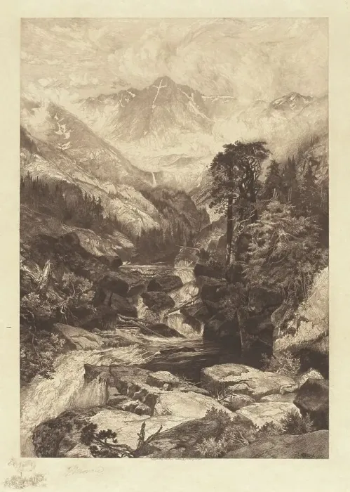 Framed Print : Mountain of the Holy Cross, Colorado, 1888. Creator: Thomas Moran Framed Print : Mountain of the Holy Cross, Colorado, 1888. Creator: Thomas Moran