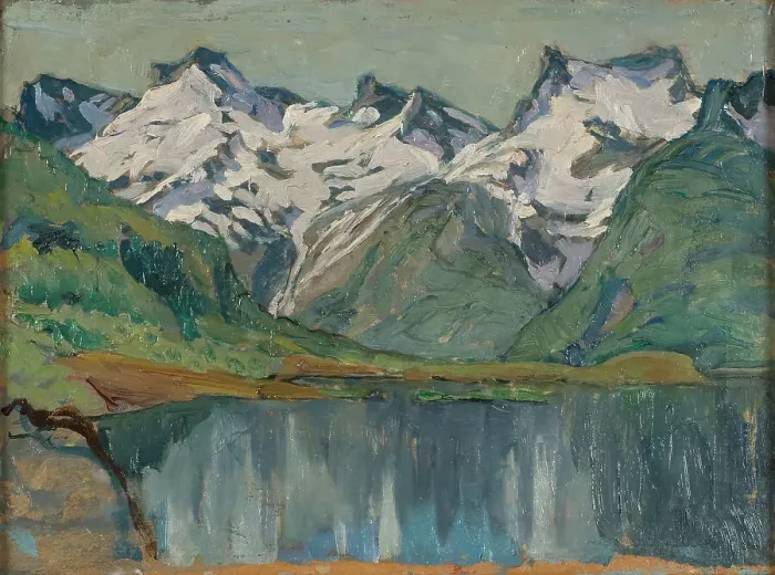 Framed Print : A Mountain Lake. Study from North Norway, c1900s. Creator: Anna Katarina Boberg Framed Print : A Mountain Lake. Study from North Norway, c1900s. Creator: Anna Katarina Boberg