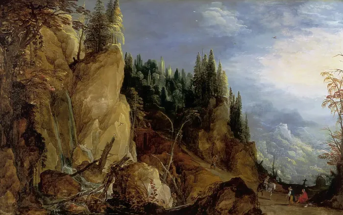 Framed Print : Mountain Landscape, 1620s. Creator: Joos de Momper, the younger Framed Print : Mountain Landscape, 1620s. Creator: Joos de Momper, the younger