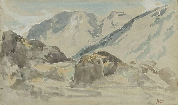 Mountain landscape, 1840-1850. Creator: Eugene Delacroix