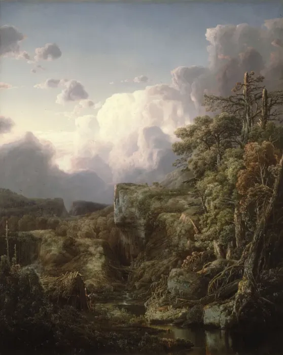 Framed Print : Mountain Landscape, 1854. Creator: William Louis Sonntag Framed Print : Mountain Landscape, 1854. Creator: William Louis Sonntag