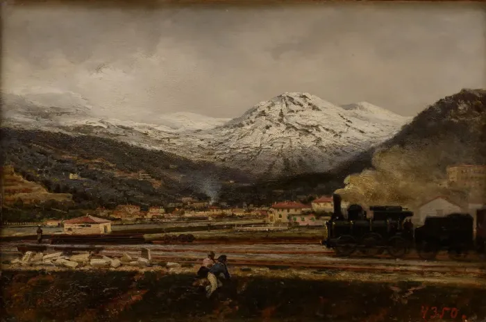 Framed Print : Mountain Landscape, 1865 Framed Print : Mountain Landscape, 1865