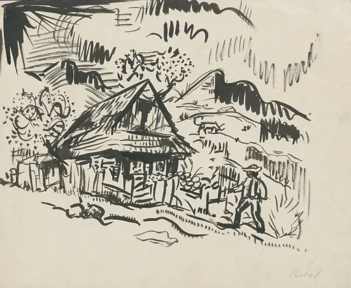 Framed Print : Mountain landscape, 1940 onwards. Creator: Arnold Peter Weisz-Kubincan Framed Print : Mountain landscape, 1940 onwards. Creator: Arnold Peter Weisz-Kubincan