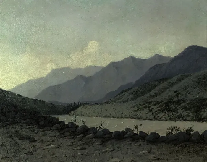 Framed Print : Mountain Landscape. Altai, 1850-1899. Creator: Pavel Mikhailovich Kosharov Framed Print : Mountain Landscape. Altai, 1850-1899. Creator: Pavel Mikhailovich Kosharov