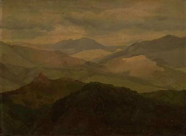 Mountain landscape at Civitella, 1845. Creator: Ernst Meyer