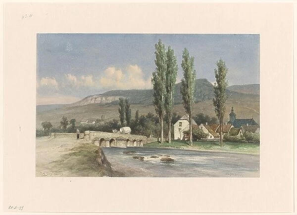Mountain landscape near Walferdange, Luxembourg, 1850-1929. Creator: Pieter Adrianus Schipperus