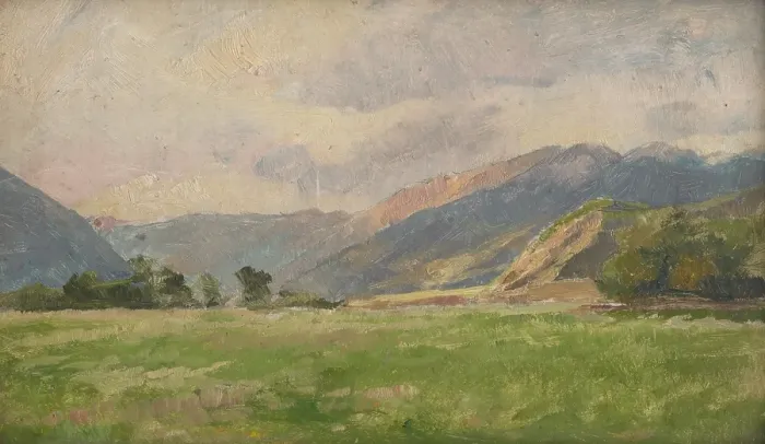 Framed Print : Mountain Meadow, 1900-1930. Creator: Ludovit Cordak Framed Print : Mountain Meadow, 1900-1930. Creator: Ludovit Cordak