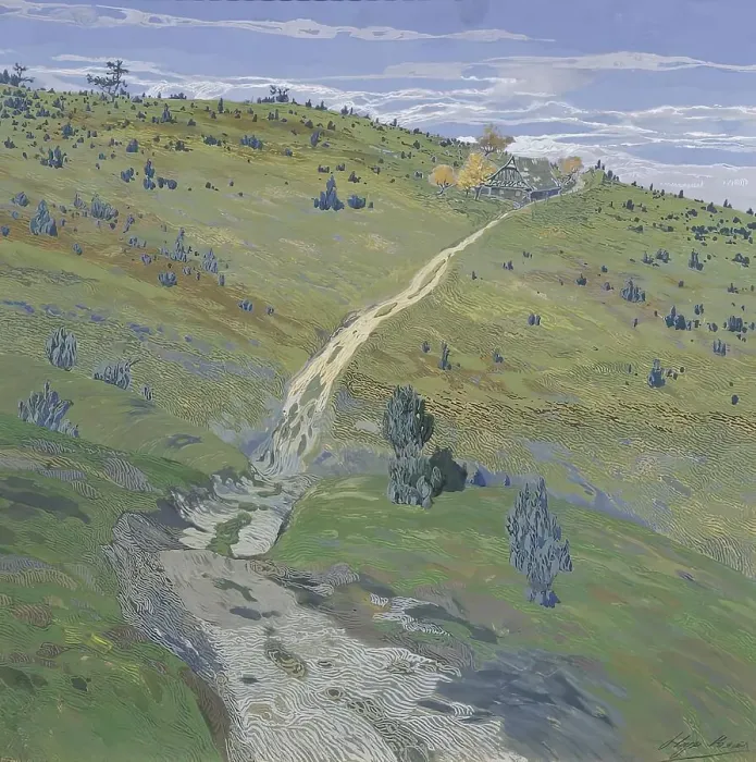Framed Print : Mountain path in the Beskids, 1902. Creator: Hugo Baar Framed Print : Mountain path in the Beskids, 1902. Creator: Hugo Baar
