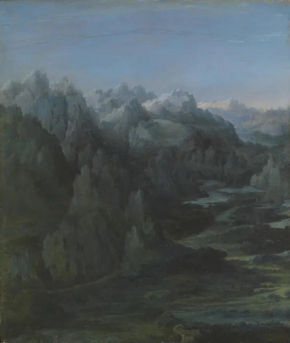 Framed Print : Mountain Range, c1530. Creator: Altdorfer, Albrecht (c. 1480-1538) Framed Print : Mountain Range, c1530. Creator: Altdorfer, Albrecht (c. 1480-1538)