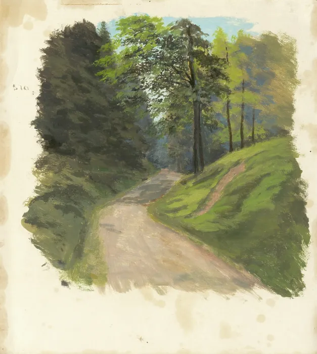 Framed Print : Mountain road, 1850-1900. Creator: Jan Nowopacky Framed Print : Mountain road, 1850-1900. Creator: Jan Nowopacky