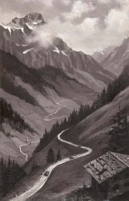 Framed Print : Mountain road, Army transport, between 1939 and 1946. Creators: Central Office of Information, Unknown Framed Print : Mountain road, Army transport, between 1939 and 1946. Creators: Central Office of Information, Unknown