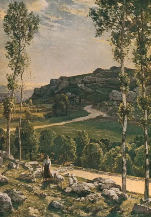 Framed Print : A Mountain Road in Provence, 1904, (c1930). Creator: Herbert Edwin Pelham Hughes-Stanton Framed Print : A Mountain Road in Provence, 1904, (c1930). Creator: Herbert Edwin Pelham Hughes-Stanton
