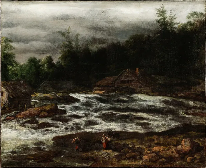Framed Print : Mountain Scenery with Waterfall, 1641-1679. Creator: Jan van Kessel Framed Print : Mountain Scenery with Waterfall, 1641-1679. Creator: Jan van Kessel