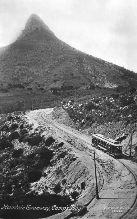 Framed Print : Mountain tramway, Camps Bay, Cape Town, South Africa, 1917 Framed Print : Mountain tramway, Camps Bay, Cape Town, South Africa, 1917