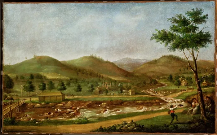 Framed Print : Mountain View, c1840. Creator: Teodor Baltazar Stachowicz Framed Print : Mountain View, c1840. Creator: Teodor Baltazar Stachowicz