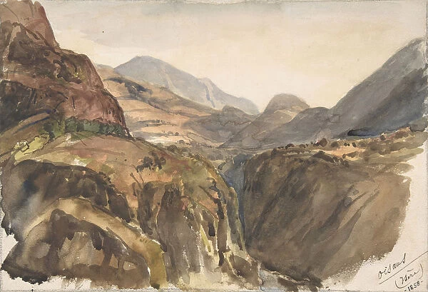 Mountain View at Oisans (Isere), 1858. Creator: Paul Huet