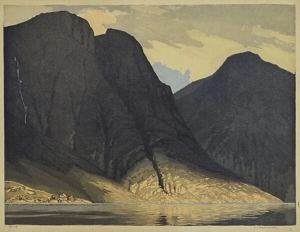 [Mountain View with Water]. Creator: Edward Louis Laurenson (British, 1868-1940)