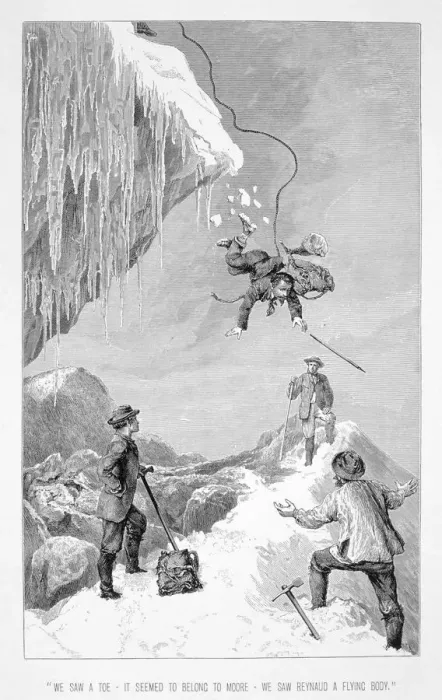 Framed Print : Mountaineering accident, 19th century Framed Print : Mountaineering accident, 19th century