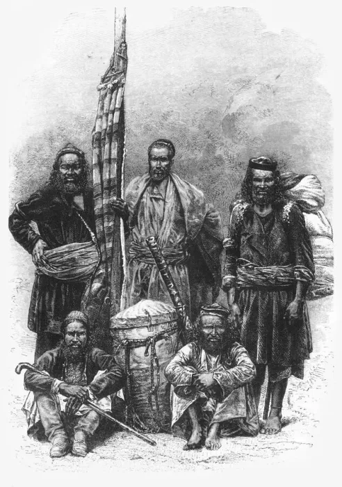 Framed Print : Mountaineers of the Western Himalayas, c1891. Creator: James Grant Framed Print : Mountaineers of the Western Himalayas, c1891. Creator: James Grant