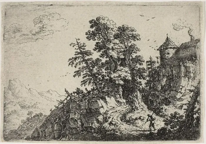 Framed Print : Mountainous Country, c. 1640. Creator: Herman Saftleven the Younger