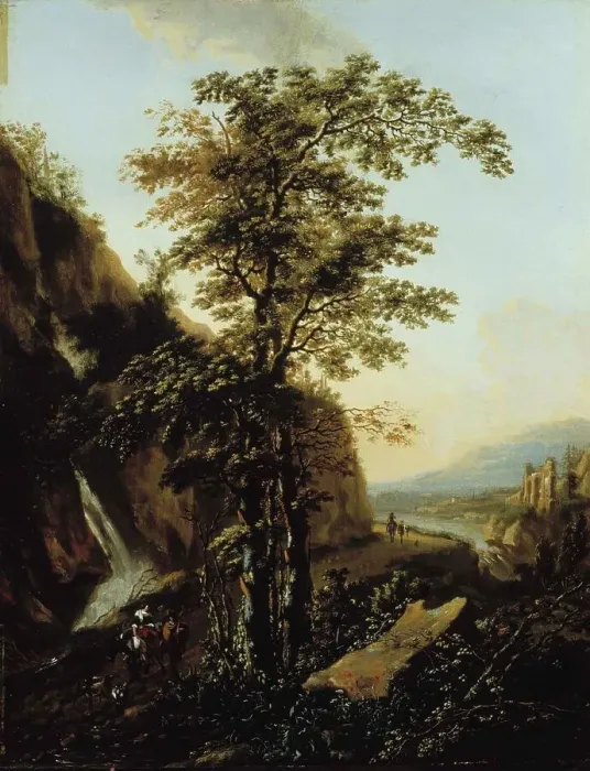 Framed Print : A mountainous landscape, c1650-1692. Creator: Willem de Heusch Framed Print : A mountainous landscape, c1650-1692. Creator: Willem de Heusch