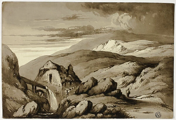 Mountainous Landscape with Watermill, n.d. Creator: James Robertson