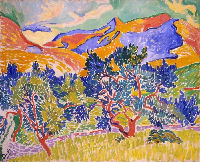Framed Print : Mountains at Collioure, 1905. Creator: Andre Derain Framed Print : Mountains at Collioure, 1905. Creator: Andre Derain