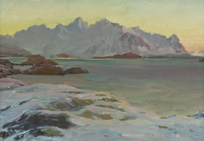 Framed Print : Mountains. Study from North Norway. Creator: Anna Katarina Boberg