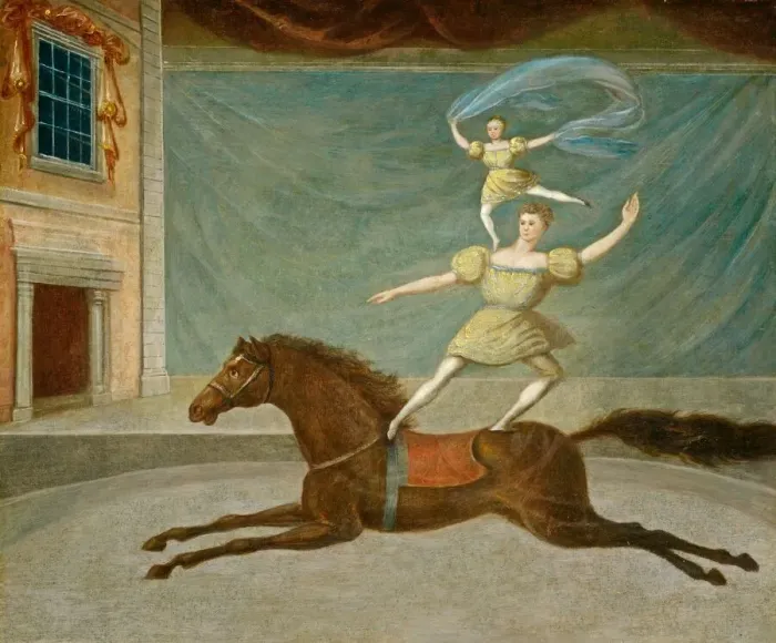 Framed Print : The Mounted Acrobats, 1825 or after. Creator: Unknown Framed Print : The Mounted Acrobats, 1825 or after. Creator: Unknown
