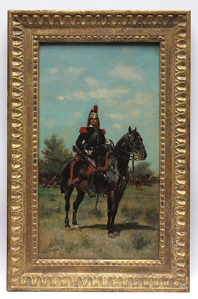 Mounted Dragoon Officer, 1876. Creator: Edouard Detaille (French, 1848-1912)
