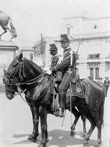 Mounted Police, Mexico City, Mexico, 1913. Creator: Harris & Ewing. Mounted Police, Mexico City, Mexico, 1913. Creator: Harris & Ewing