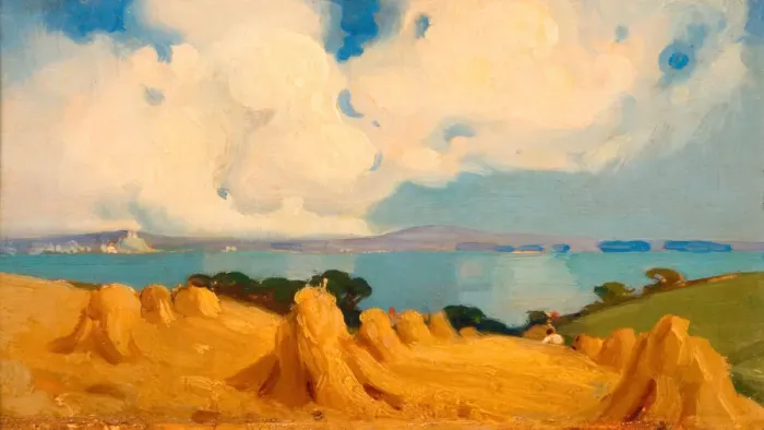 Framed Print : Mounts Bay, Cornwall, 1916-1924. Creator: Benjamin Haughton Framed Print : Mounts Bay, Cornwall, 1916-1924. Creator: Benjamin Haughton
