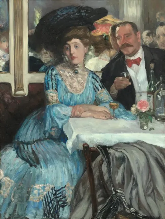 Framed Print : At Mouquin s, 1905. Creator: William James Glackens Framed Print : At Mouquin s, 1905. Creator: William James Glackens